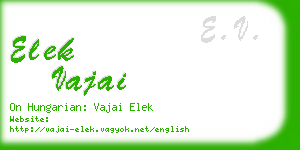 elek vajai business card